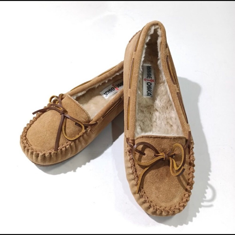 Minnetonka Cally Moccasins Slipper in Cinnamon Size 11